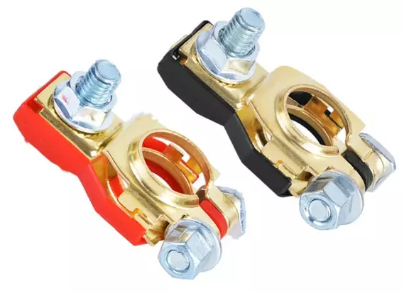 Akkukenkä + ja - paketti 8mm pultilla - Akkukengät - 42038 - 1