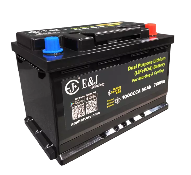 EJ 1260BS Li-ion akku 12,8V 60Ah 1000A CCA - Li-ion ajovoima- ja teollisuusakut - 14752658 - 1