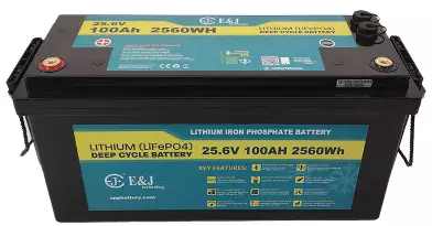 E&J EJ24-100HBT LiFePO4-akku25.6V100Ah - Li-ion ajovoima- ja teollisuusakut - 700498 - 1