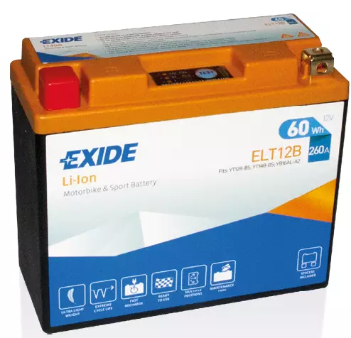 Exide Mp-Akku ELT12B 12V60Wh 260A Li-ion - Li-ion MP- ja kelkan akut - 3661024036818 - 1