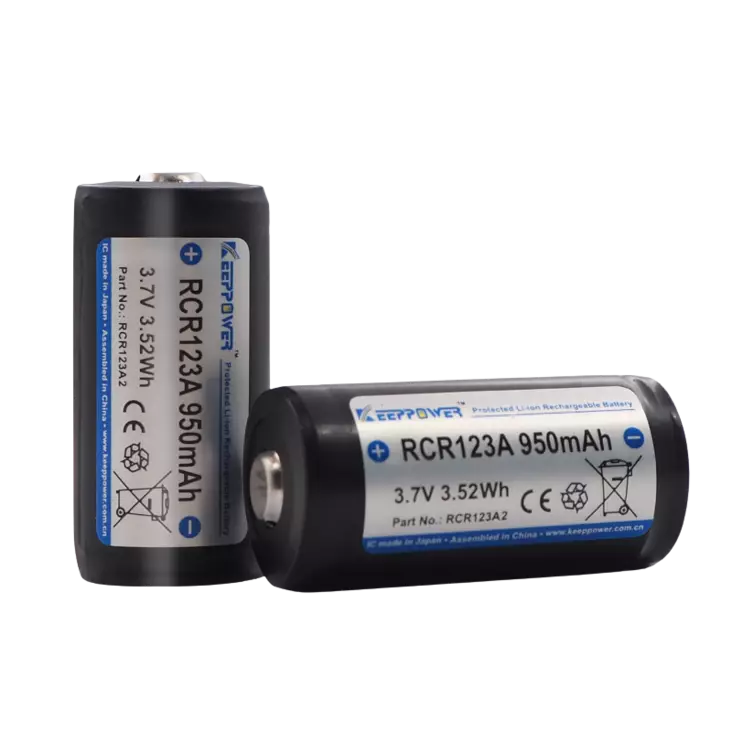 Keeppower Li-ion RCR123A2 3.7V950mAh2kpl - Muut Li-ion kennot - 6970906550548 - 2