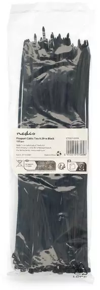 Nedis Nippusiteet 4mm/290mm 100kpl musta - Muut akkutarvikkeet - 5412810475698 - 1