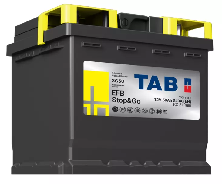 TAB EFB SG50 STOP&GO 12V 50Ah 540A(EN - Tab käynnistysakut - 3838816054958 - 1