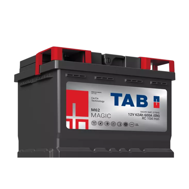 TAB käynnistysakku Magic M62 12V 62Ah 600A(EN) - Tab käynnistysakut - 3838807026698 - 3