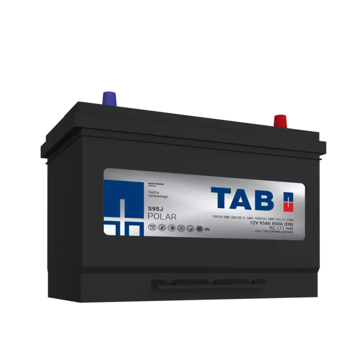 TAB käynnistysakku Polar S S95J 12V 95Ah 850A(EN - Tab käynnistysakut - 3838807030398 - 2