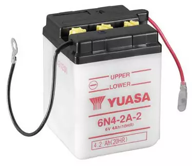 Yuasa Mp-Akku 6N4-2A-2 6V 4.2Ah - MP- ja kelkan korkilliset vakioakut - 5050694001918 - 1