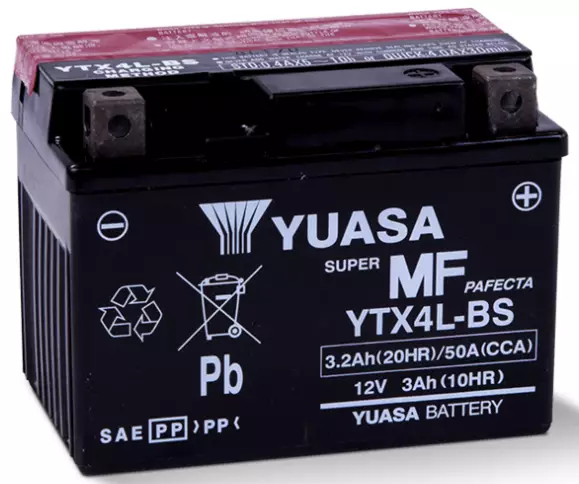 Yuasa Mp-Akku YTX4L-BS 12V 3Ah - AGM MP- ja kelkan akut - 5050694007088 - 1