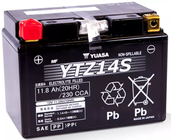 Yuasa Mp-Akku YTZ14S 12V 11.2Ah - AGM MP- ja kelkan akut - 4906958001518 - 1