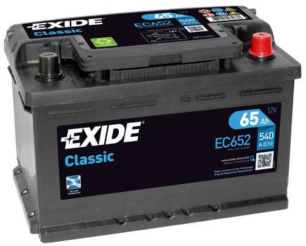 Exide Classic EC652 12V 65Ah - Exide käynnistysakut - 3661024034869 - 1