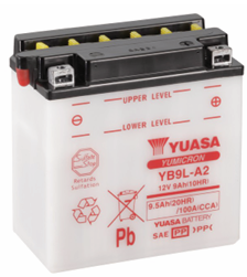 Yuasa Mp-Akku YB9L-A2 12V 9Ah 100A - MP- ja kelkan korkilliset vakioakut - 5050694032189 - 1