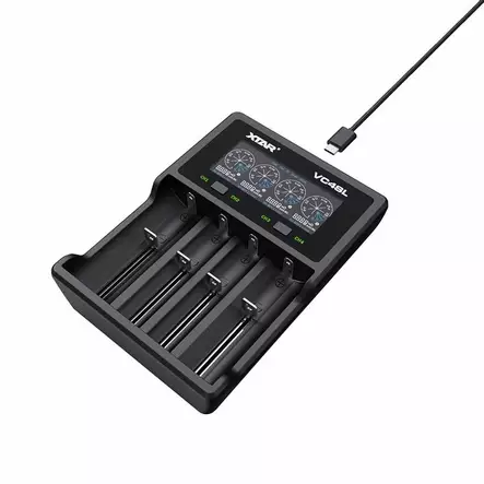 Xtar Laturi VC4SL - NiCd-,NiMH-,Li-ion-, LiPo-laturit - 6952918344339 - 2