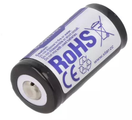 XTAR Li-ion 16340 3.7V 650mAh - Muut Li-ion kennot - 6952918340249 - 1