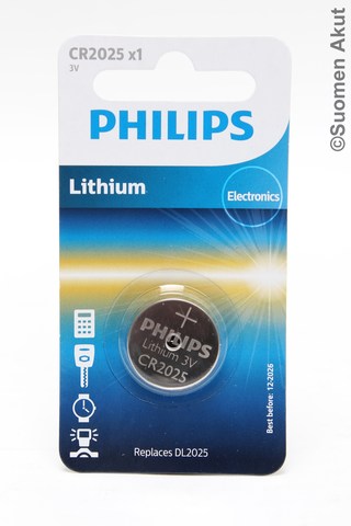 CR2025 3V Lithiumparisto 1kpl Blist - CR2025 3V lithiumparistot - 8711500802729 - 1