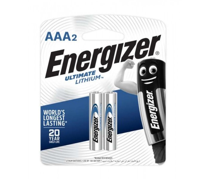 Energizer AAA 1.5v lithiumparisto 2kpl - AA & AAA 1.5V lithiumparistot - 7638900262629 - 2