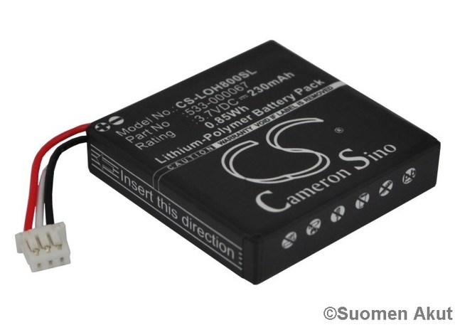 Logitech Harmony 800 3.7v 230mAh Li-po - Kaukosäätimen akut - 4894128081029 - 1