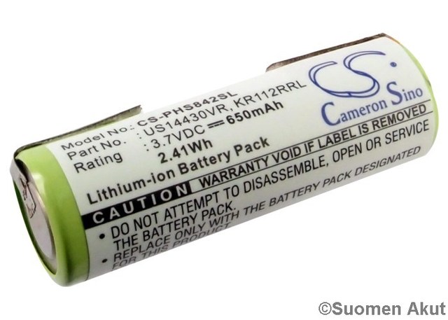 Philips akku 3.7v 650mah Liion CS - Hyvinvointi- ja terveysakut - 4894128075349 - 1