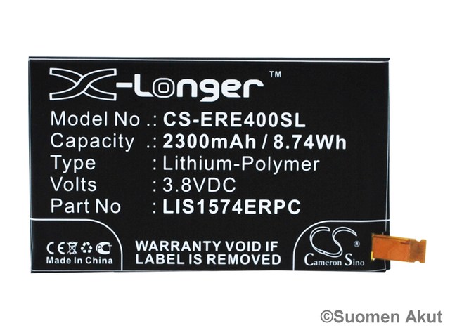 Sony Ericsson 3.8V 2300mAh Li-poXperiaA2 - Sony Ericsson kännykän akut - 4894128106159 - 1