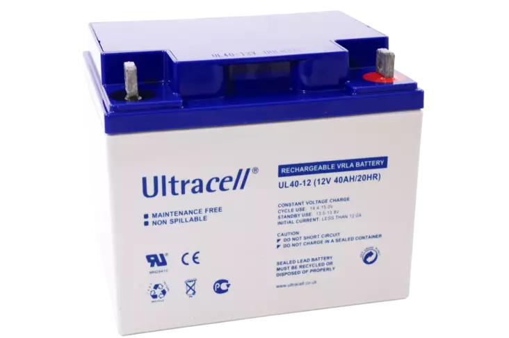 Ultracell UL40-12 Agm-akku 12V 40Ah - AGM ajovoima- ja teollisuusakut - 125499 - 2