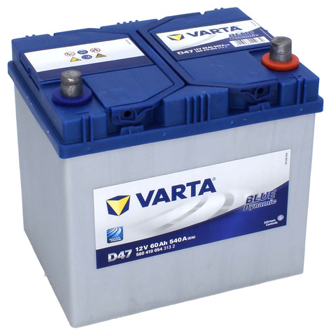 Varta Blue Dynamic D47 12V 60Ah 540A - Varta käynnistysakut - 4016987119679 - 1