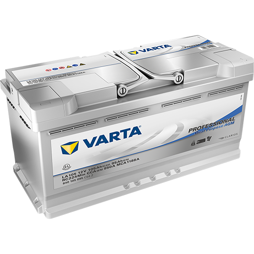 Varta Profes. DP AGM Leisure 12V 105Ah - Varta vene- ja vapaa-ajan akut - 4016987145999 - 1