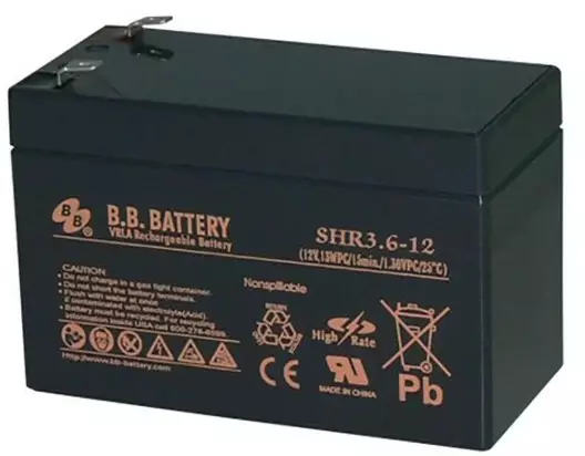 B.B.Battery SHR3,6-12FRAgm-Akku12V3.6Ah - AGM ajovoima- ja teollisuusakut - 1254789 - 1