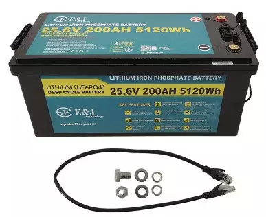 E&J EJ24-200HBT LiFePO4-akku25.6V200Ah - Li-ion ajovoima- ja teollisuusakut - 700499 - 1