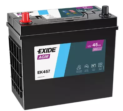 Exide agm akku EK457 12V 45Ah - Exide käynnistysakut - 3661024038089 - 1