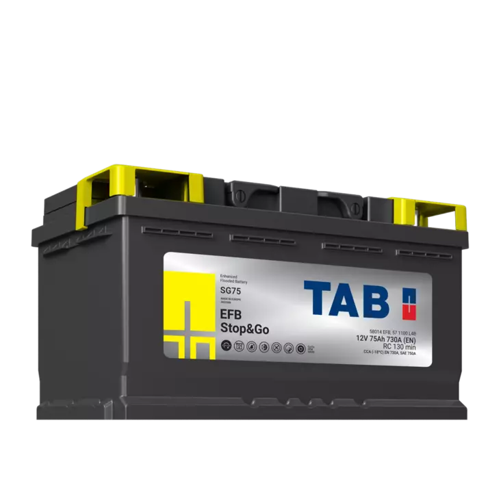 TAB EFB SG75 STOP&GO 12V 75Ah 730A(EN - Tab käynnistysakut - 3838807047709 - 2