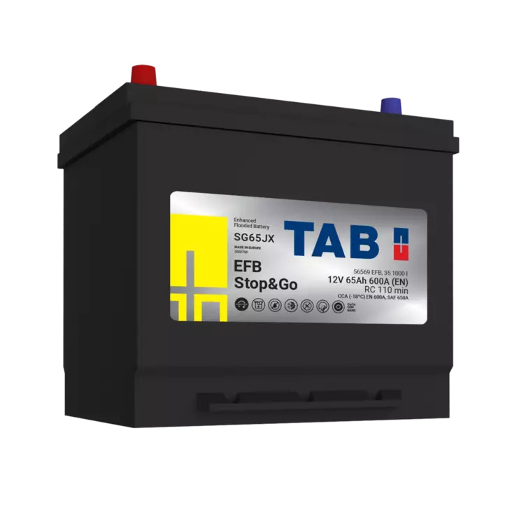 TAB käynnistysakku EFB SG65JX STOP&GO 12V 65Ah 600A(EN - Tab käynnistysakut - 3838807035379 - 2