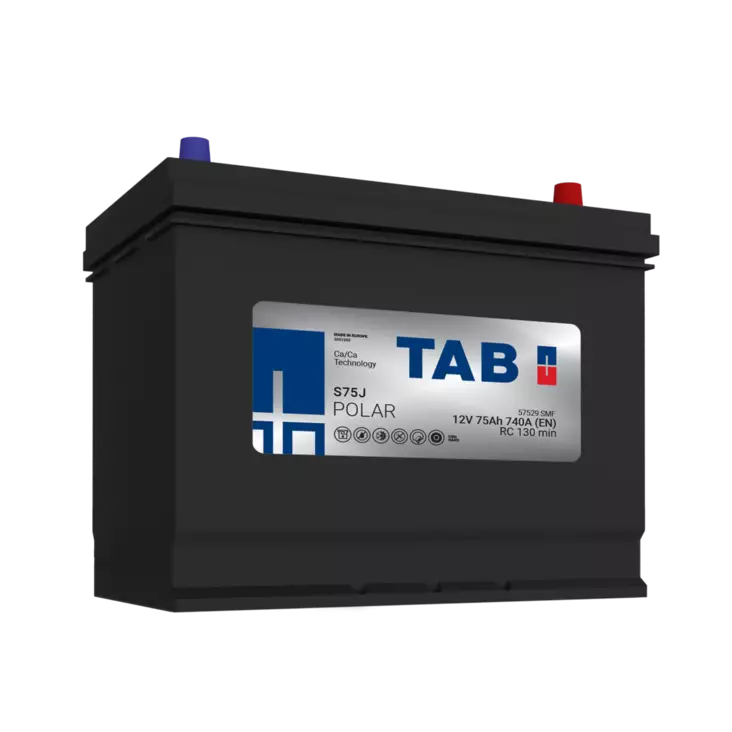 TAB käynnistysakku Polar S S75J 12V 75Ah 740A(EN - Tab käynnistysakut - 3838807030619 - 2