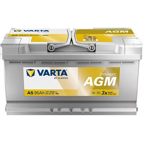 Varta Start Stop AGM A5 XEV12V 95Ah 850A - Varta käynnistysakut - 4016987165539 - 1